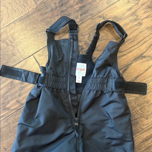 Kids Black Snow Suit Pants Bibs - Picture 2 of 3